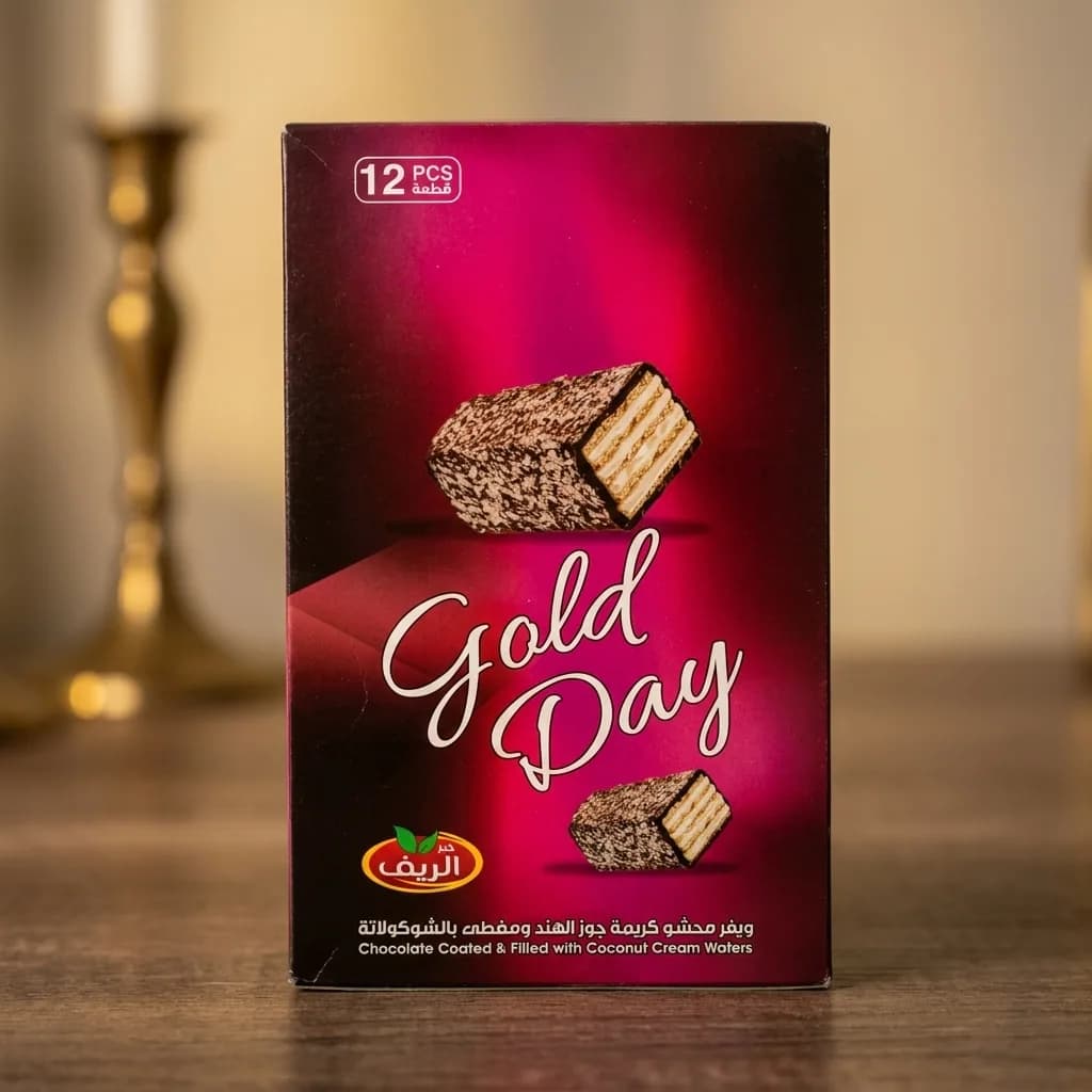 Al-Reef Gold Day Wafer - Kokosnuss