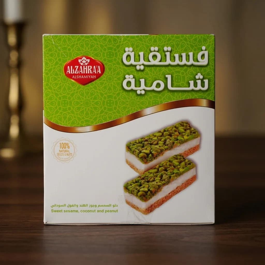 Alzahraa Alshamiyah Fistikiye Shamiye - Pistachio Nougat